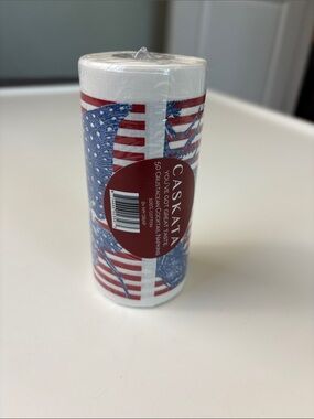 Bundle 2/$30! NEW 50-pack Disposable Cotton Napkins Aquatic Patriotic